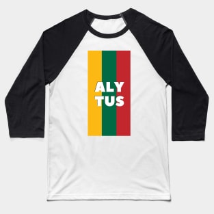 Alytus City in Lithuanian Flag Vertical Baseball T-Shirt